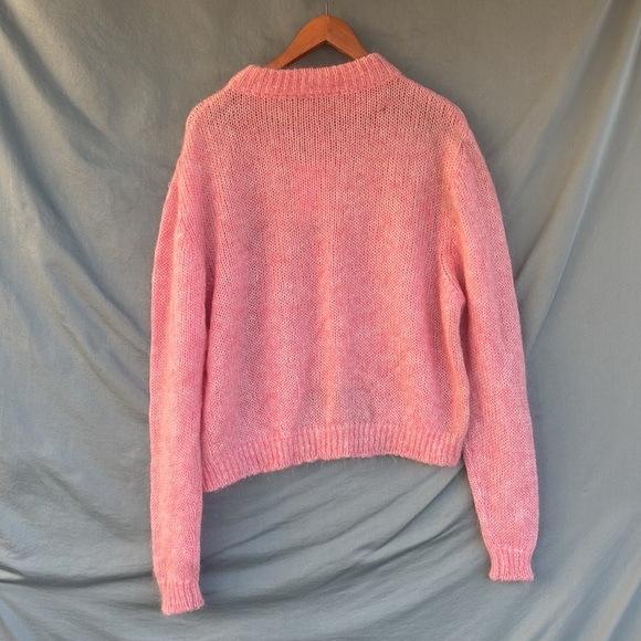 NWT Roseanna Wool Jumper Sweater Size 42 Mohair Blend Pink Cropped Slouch Soft - Picture 5 of 8
